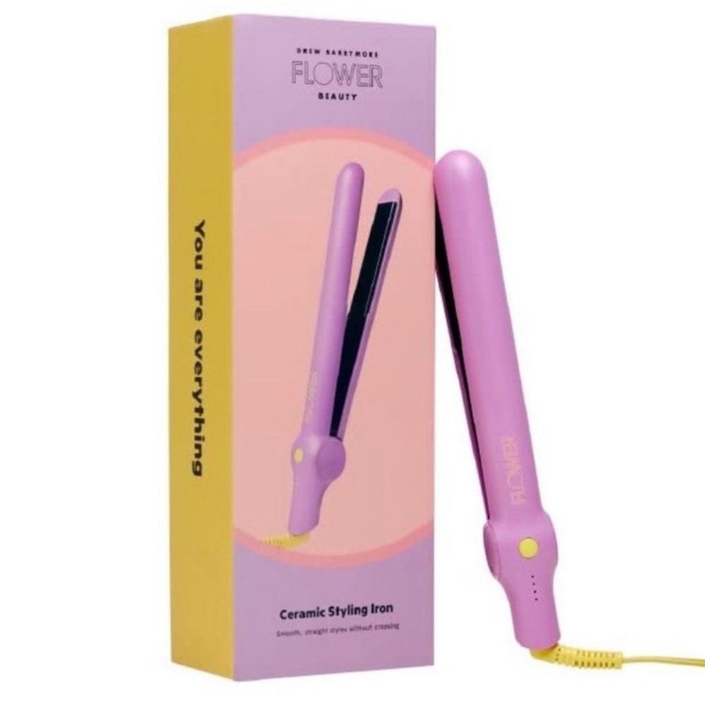 Purple Ceramic Hair Straightener & Styler - Flower Beauty by Drew Barrymore New!